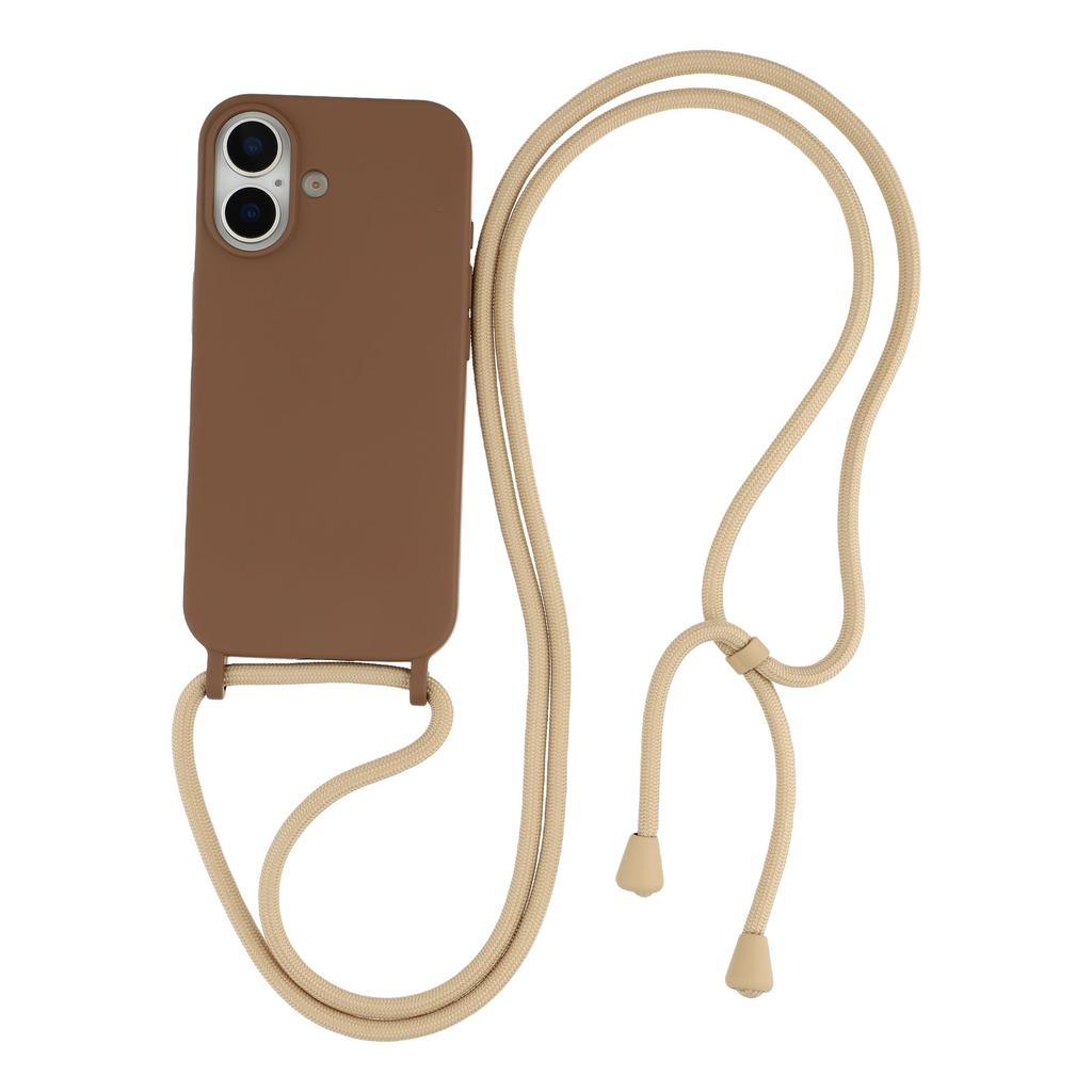 Für iPhone 17 Hülle Flüssigsilikon Schutzhülle mit Umhängeband