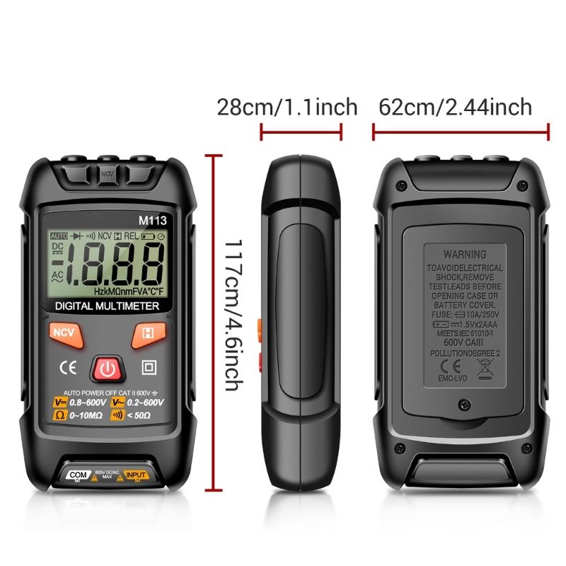 Digital Multimeter Pen Tester Autoranging Voltage Current Electric Test Meter Tool Suitable for Electrical Measurements