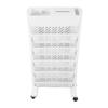 White Storage   Shelf Removable Plastic Movable Bookshelf for Home Study Room