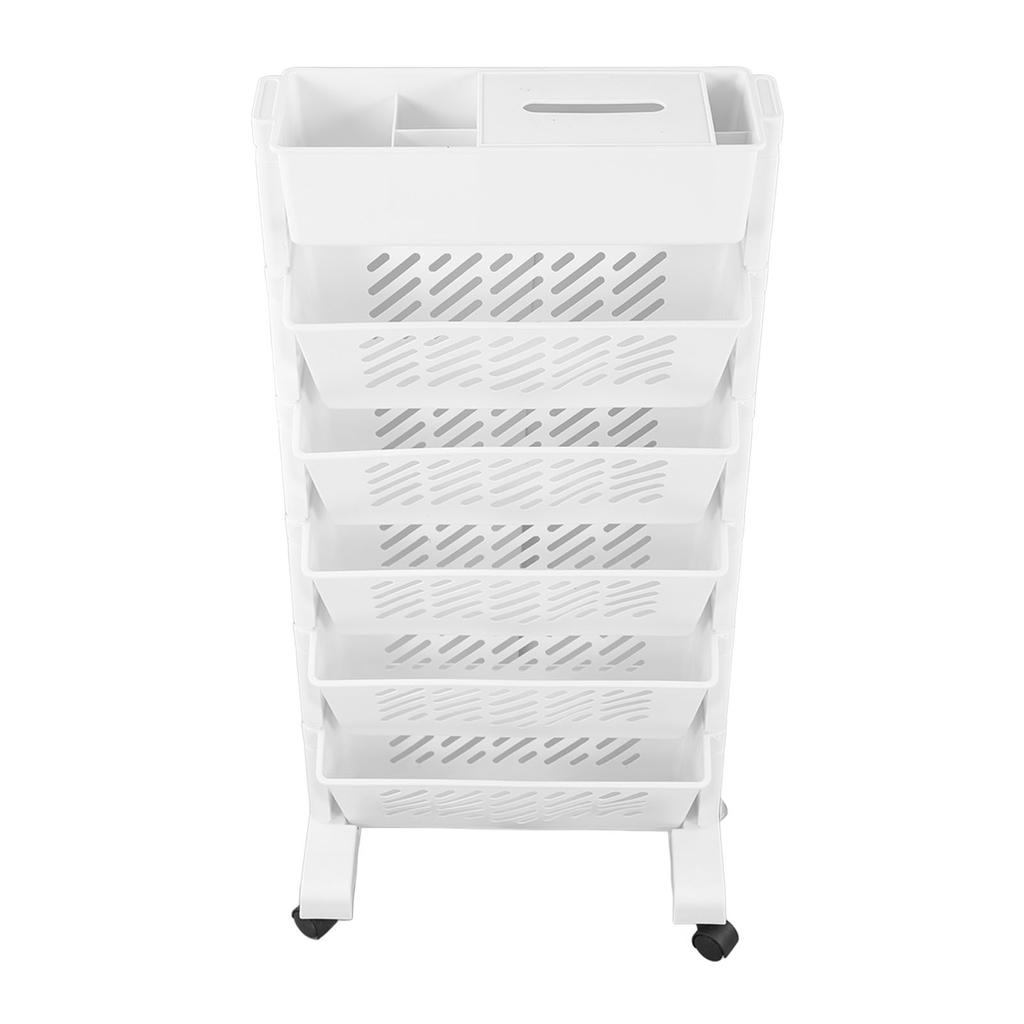 White Storage   Shelf Removable Plastic Movable Bookshelf for Home Study Room