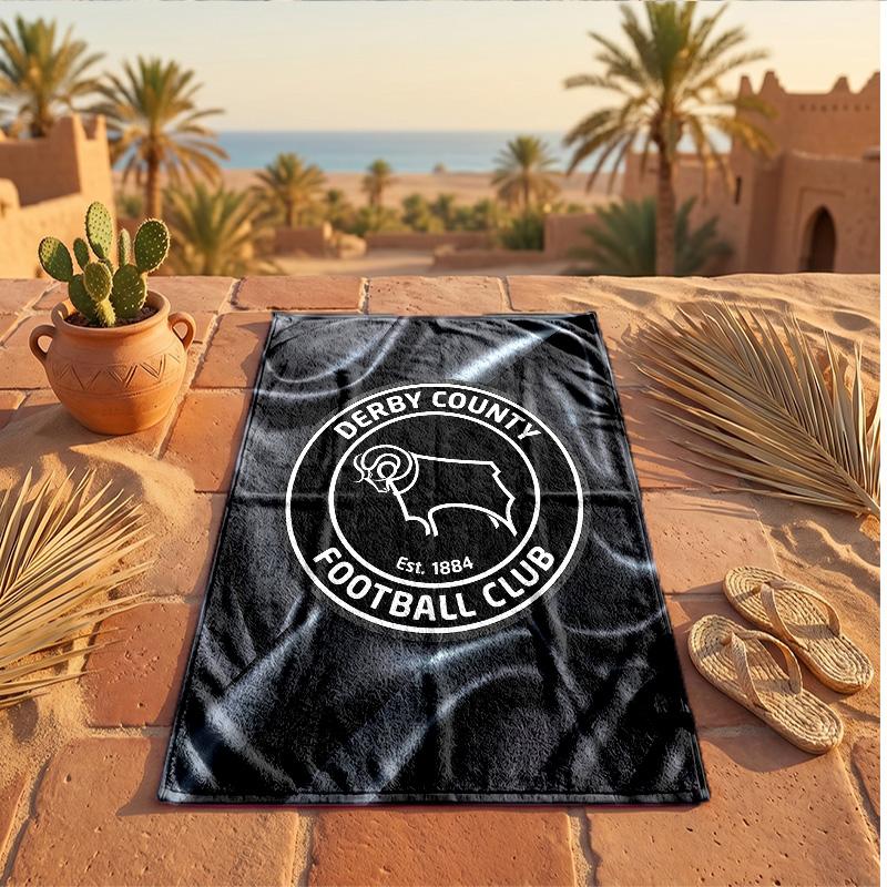 Toalla de Playa Suave de Secado Rápido con Temática del Derby County?Toalla Seca Para Vacaciones de Verano en la Playa Natación