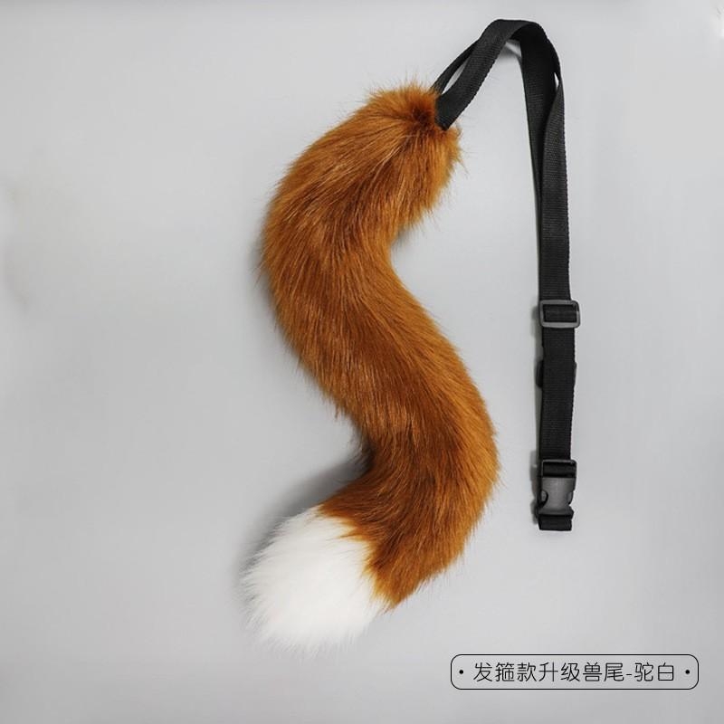 Cosplay Tierschwanz Requisite Halloween Party Anime Convention Kostümzubehör für Erwachsene Wolf Fuchs Katze