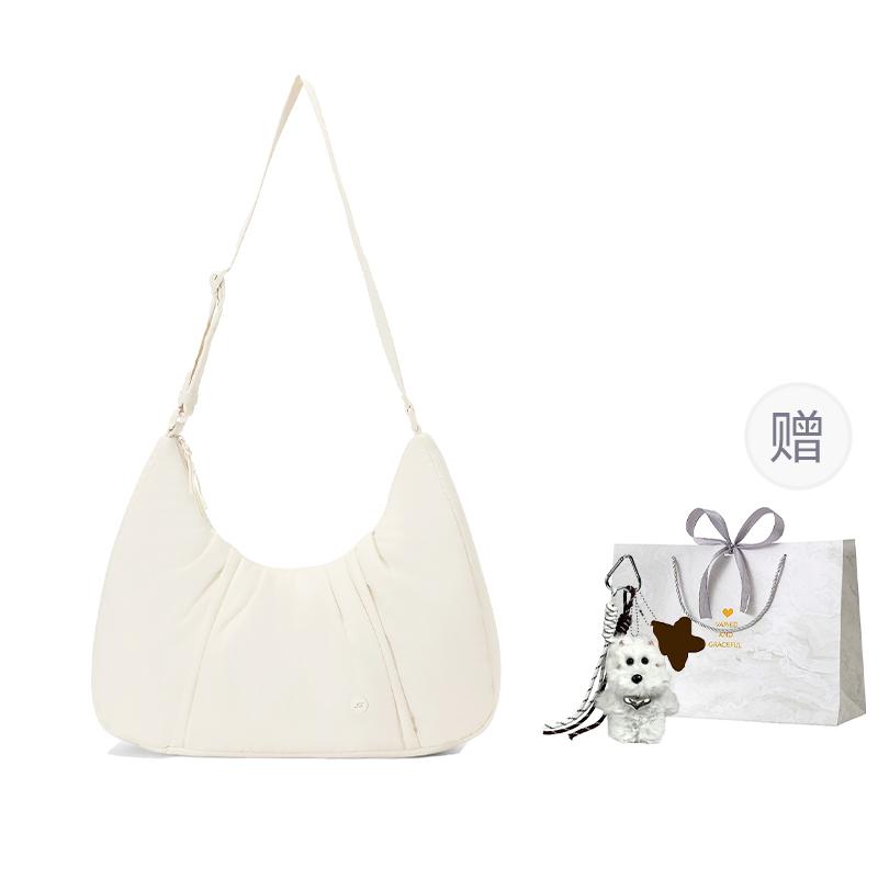 New Skechers Waterproof Fabric Crossbody Bag, Shoulder Bag Regular Women's Tofu White P325U023-0211