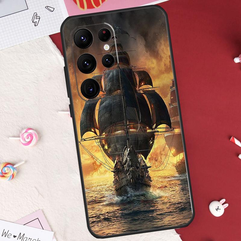 

Sailing Ship Pirate Ship Case For Samsung Galaxy S24 FE S20 FE S21 S22 S23 S25 Ultra S9 S10 Plus S25 FE Cover Shell Galaxy S24 Plus