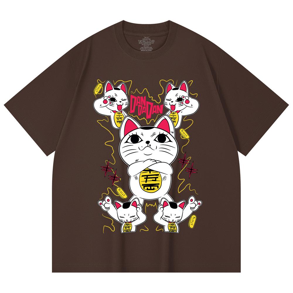 230 g/m² 100% Baumwolle DanDaDan V6 Turbo Oma Druck Unisex Schweres Baumwoll-T-Shirt