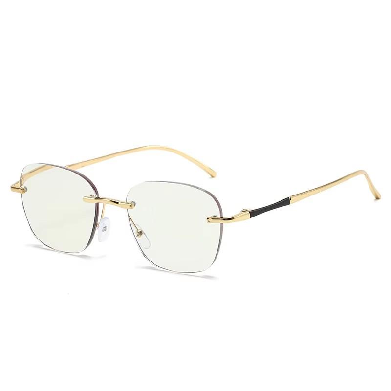 

Frameless Photochromic Blue Light Blocking Reading Glasses Stylish Round Design For Men And Women 2