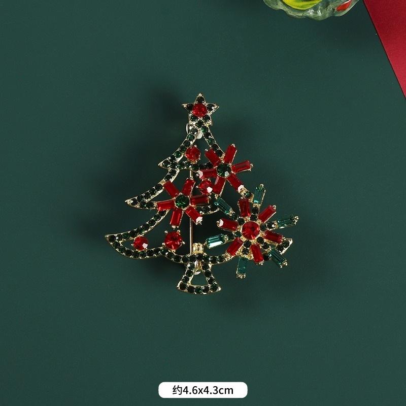 Weihnachtsbaum-Brosche neu trendy retro hochwertig Damenanzug Pullover Korsage exquisite Weihnachts-Pin-Accessoires
