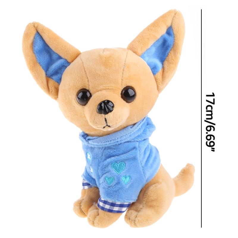 Soft Plush Chihuahua for Doll Stuffed Animal Toys Cute Cartoon Dog Toy for Girls Kids Lovely Birthday Christmas Present
