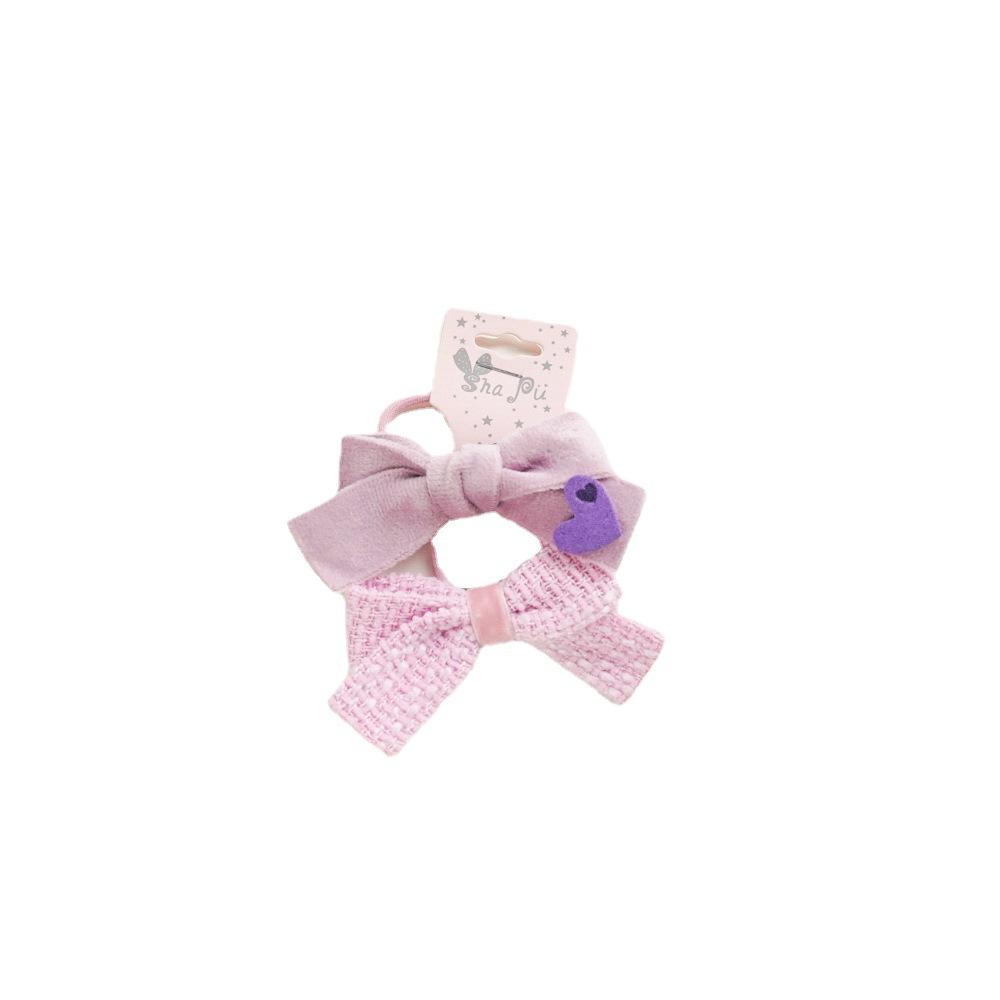 2pcs Korean Sweet Bow Hair Rope Candy Color Velvet Knitting Hair Tie for Kids Elastic Hair Bands Headwear Girls Hair Accessories