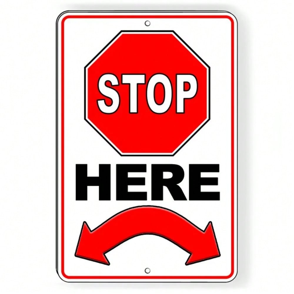 Vintage Style STOP Sign Metal Tin Plate Home Bar Pub Garage Man Cave Wall Decor