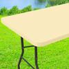 Olanly Stretch Washable Patio Elastic Table Cover Waterproof Table Cloth Outdoor Retangle Picnic Banquet and Parties Tablecloths