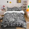 Gray-scale Floral Pattern. Bedding Sets Duvet Cover Sets Duvet Covers Pillowcases(1 * Duvet Cover 2 * Pillowcases, Without Duvet Insert)