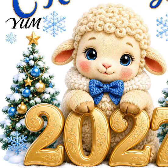 Russian New Year Window Decor Lamb Cling, Cartoon Sheep Static Glass Sticker, Holiday Decorations Reusable PVC Decal for Home and Store Decoration