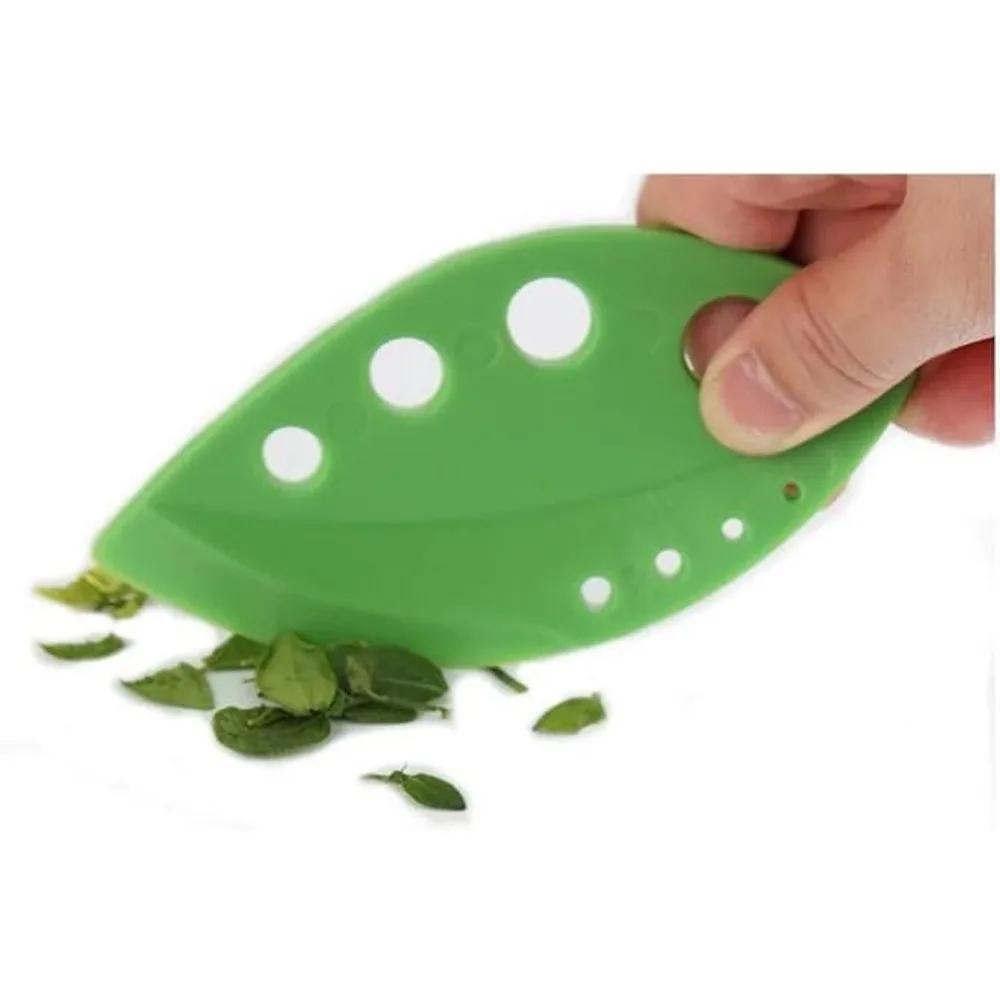 Staccafoglie Erbe 8 Fori, Plastica Dura Foglia Verde, Design 2-in-1, Strumento Sbucciatore, Rasoio per Cavolo Nero, Sbucciatore per Cavolo Nero(2,2 pollici x 4,8 pollici)