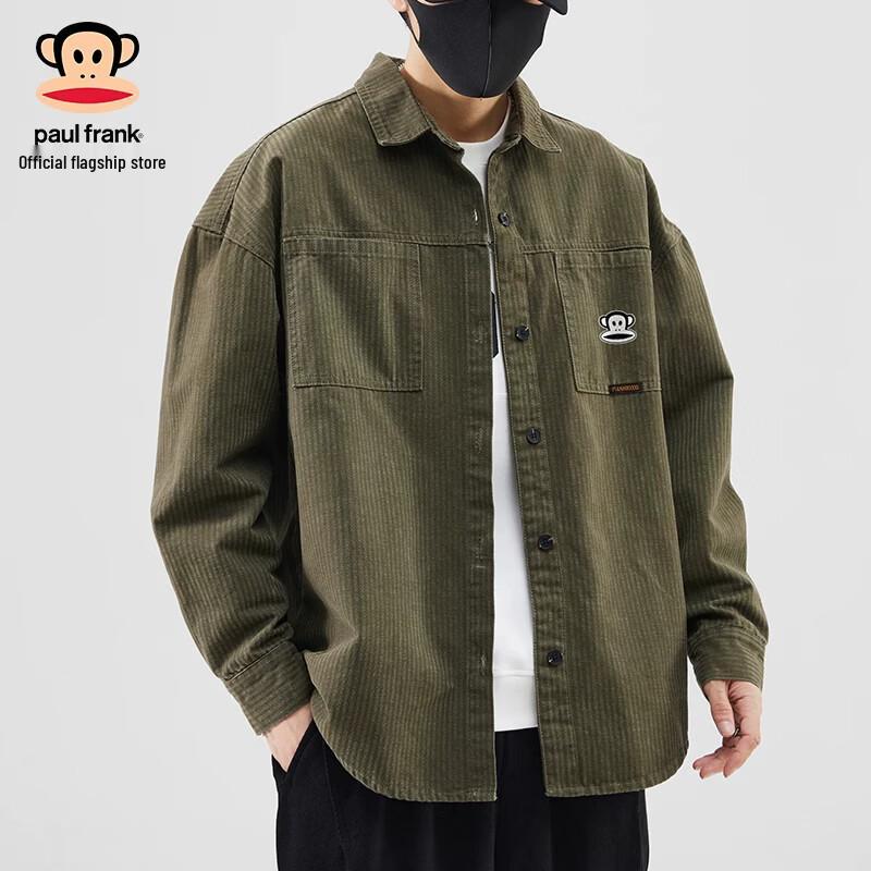 Paul Frank Men's American Vintage Loose Fit Long Sleeve Work Shirt
