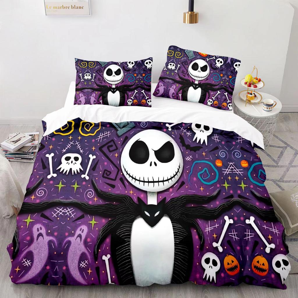 Christmas Horror Night 3D Digital Printing Three-Piece Set, Bedding