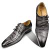 Fashion Men's Shoe Fashion Crocodile Printed For Office Wedding Party Handmade by Top Layer Cowhide Leather Comfortable Monk Style Shoes