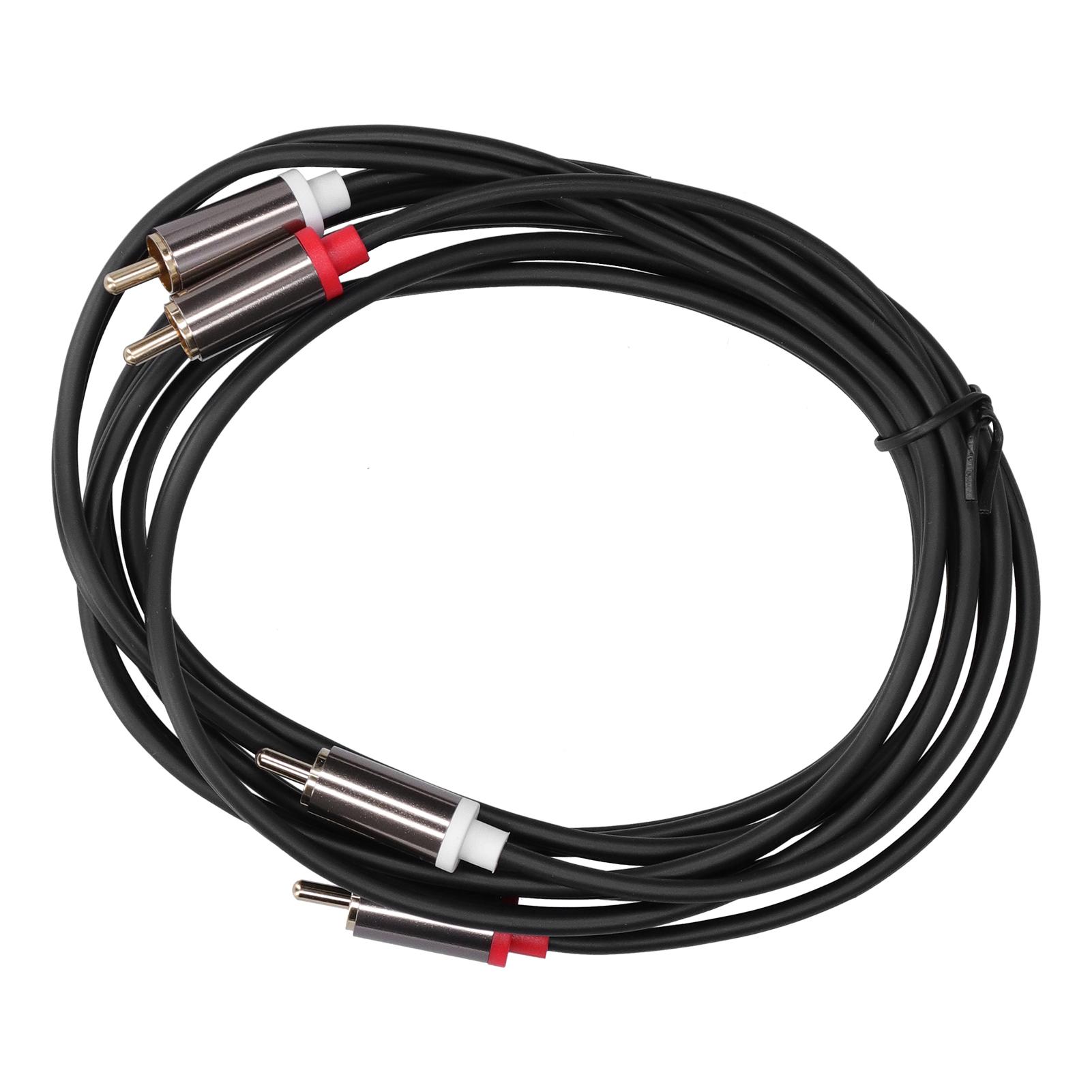 

Аудиокабель 2RCA папа к 2RCA папа, позолоченный, двойной для RCA-кабеля для ТВ к усилителю, 2 м 6,6 фута