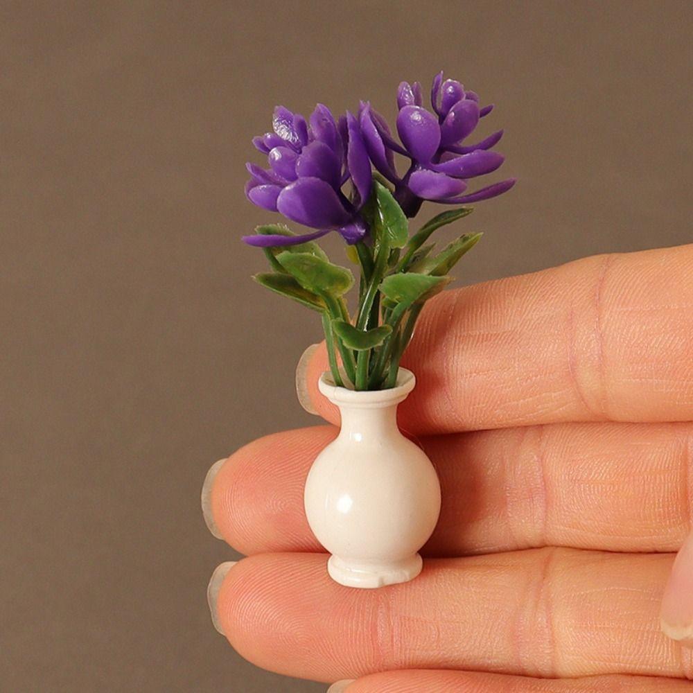 1:12 Dollhouse Miniature 4 Colors Outdoor Vase Accessories  Miniature Dollhouse Decorations