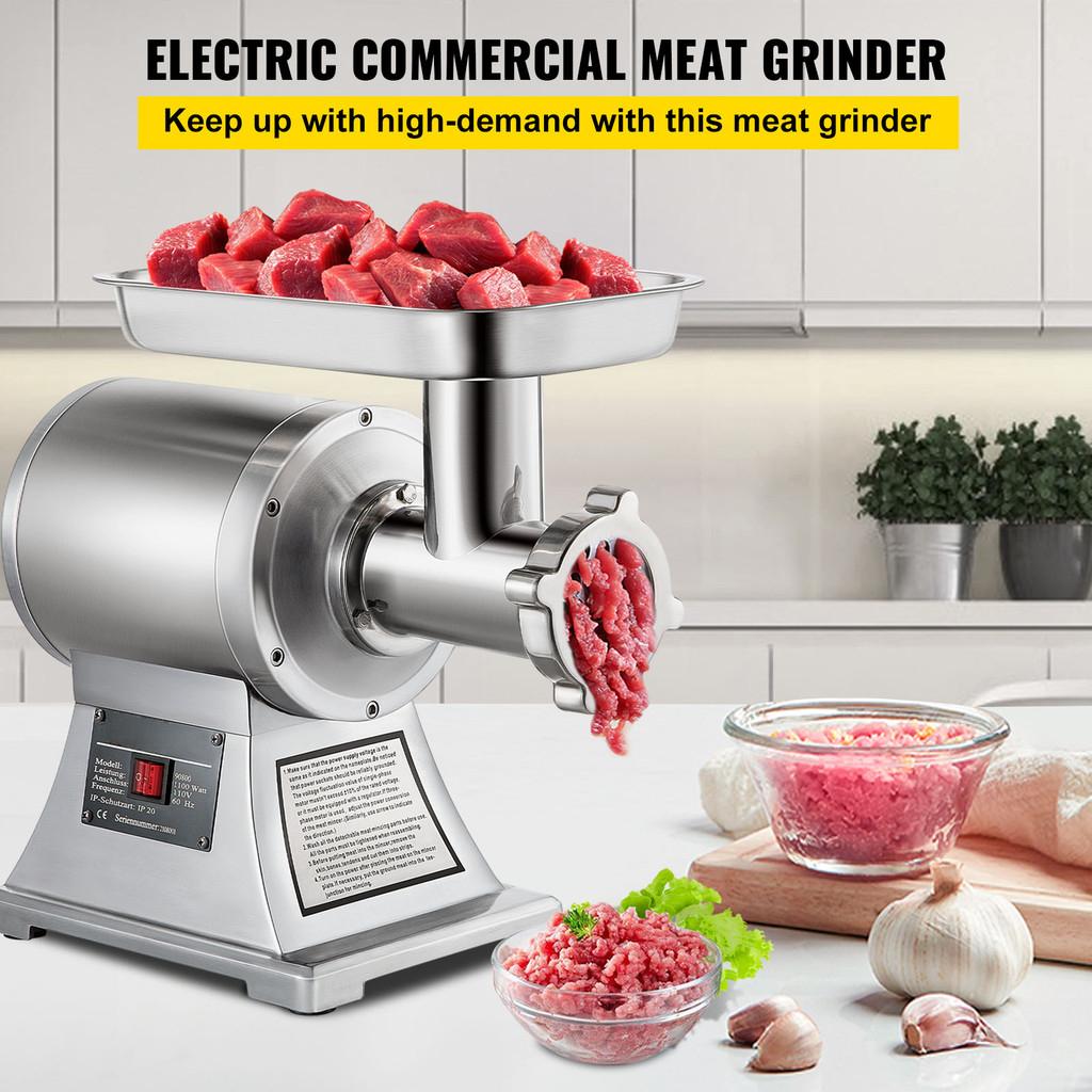 1100W High Power Commercial Meat Grinder Household Electric Sausage Maker Stainless Steel Food Processor