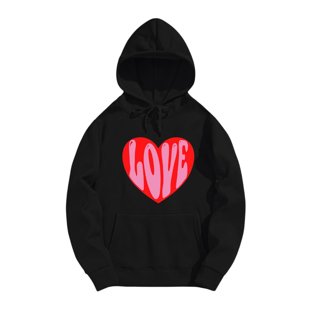 Women's Loose Comfortable Casual Fashionable Love Printed Long Sleeved Sweatshirt