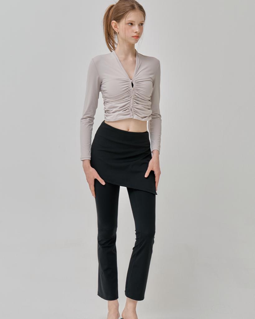 Bikini Bender Simple Line Semi-Bootcut Water Leggings - Black