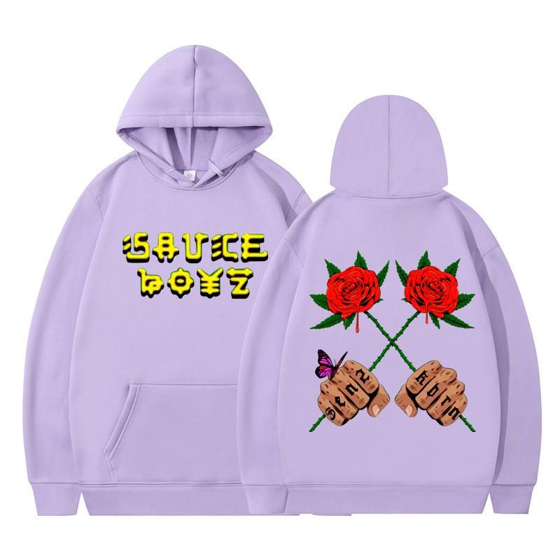Oversized Hip Hop Hoodie Couples Street Style Printed Sweatshirt Casual Wear