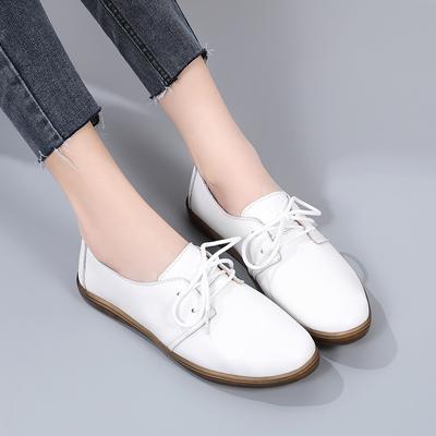 Women's White Flats Loafers Driving Moccasins Casual Black Walking Minimalist Shoes for Mother Large Size