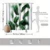 Tropical Palm Leaves Shower Curtain, Lush Green Foliage Design, Fade-Resistant Polyester, Machine Washable, 12 Hooks