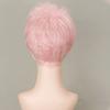 Synthetic Pink Pixie Cut Wig Natural Halloween Cosplay Wig  for Women Men
