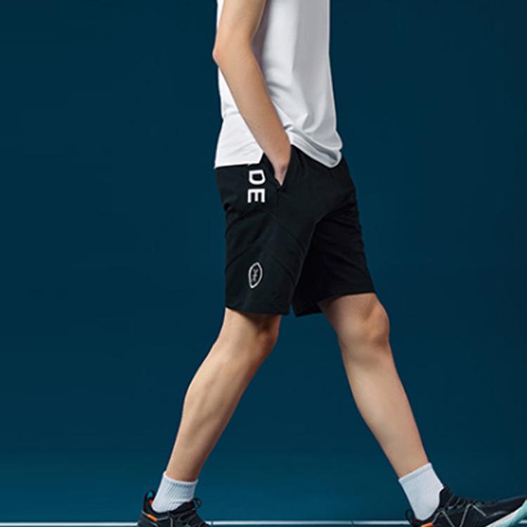 Li Ning Wade Series Letter Pattern Casual Sports Shorts Men shorts Black AKSR213-1