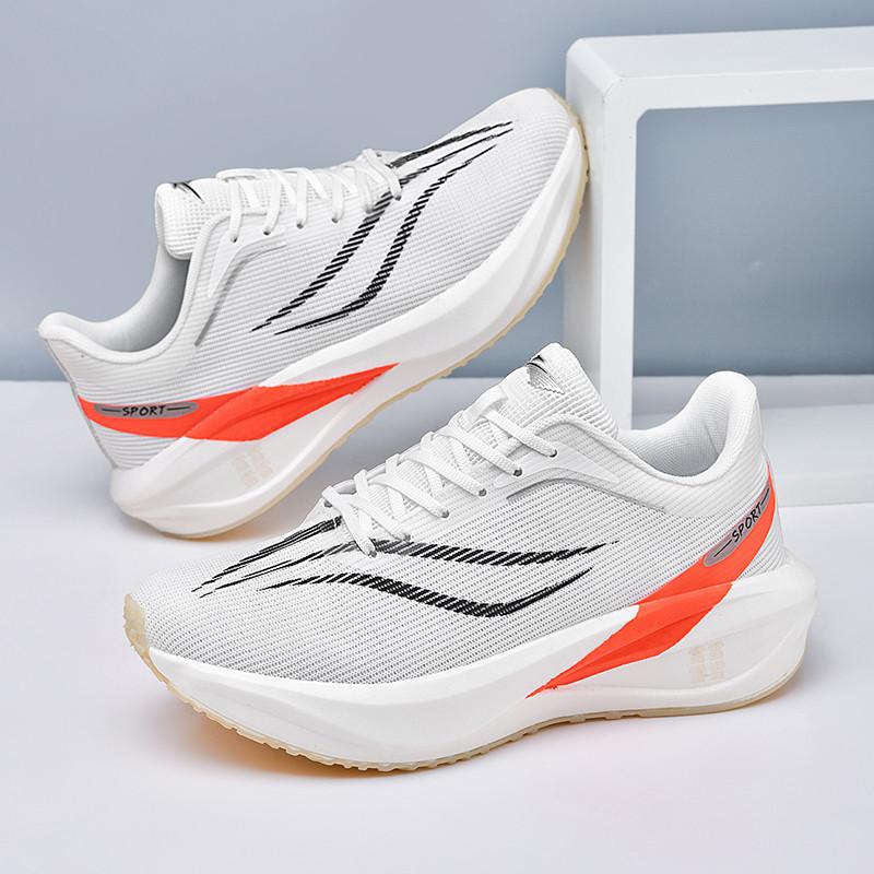 Ultra-light full-palm carbon plate anti-slip running shoes for men, breathable and shock-absorbing student sports shoes