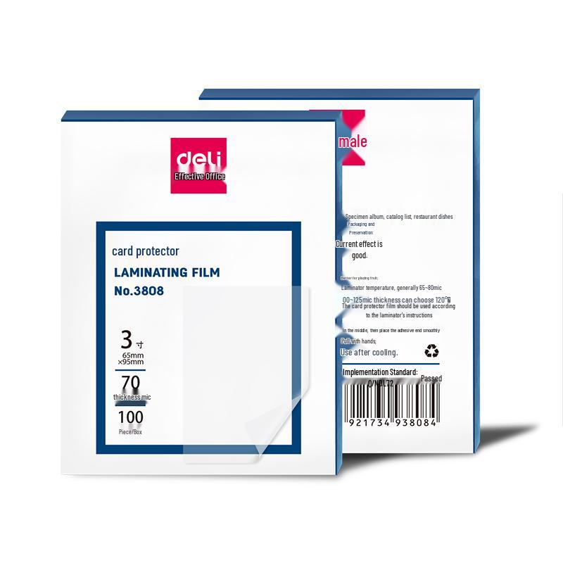 Deli Home & Office Laminators and Laminating Films 3 Inch (65x95mm)