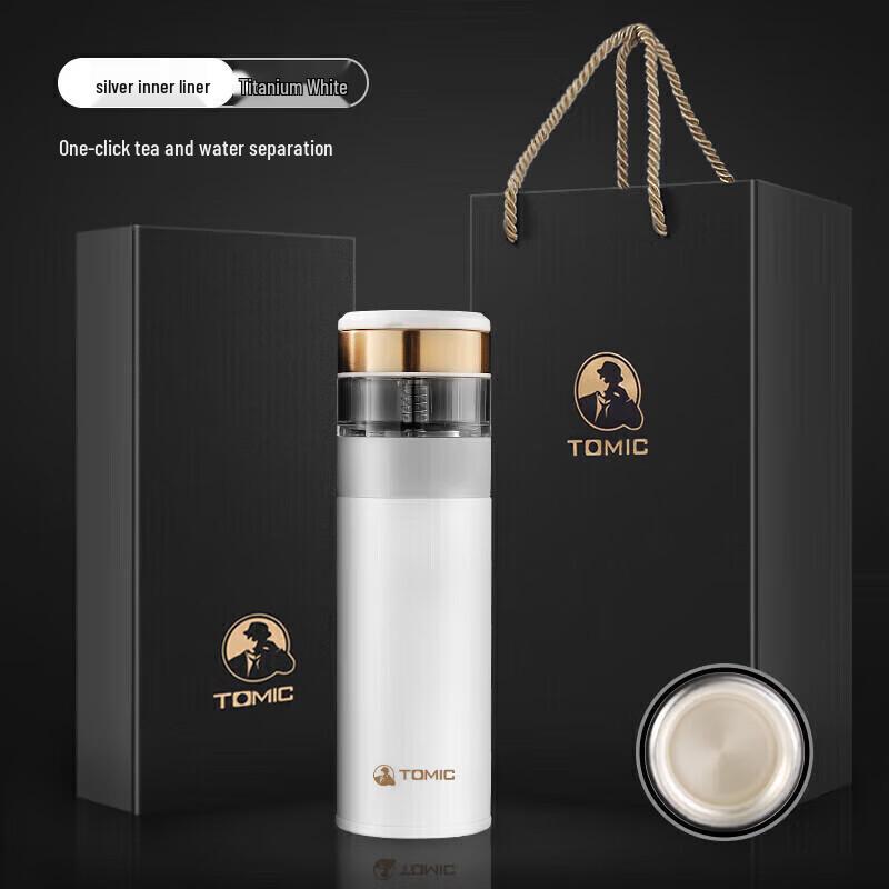 TOMIC Silver-Plated Stainless Steel Tea Infuser Thermos 370ml