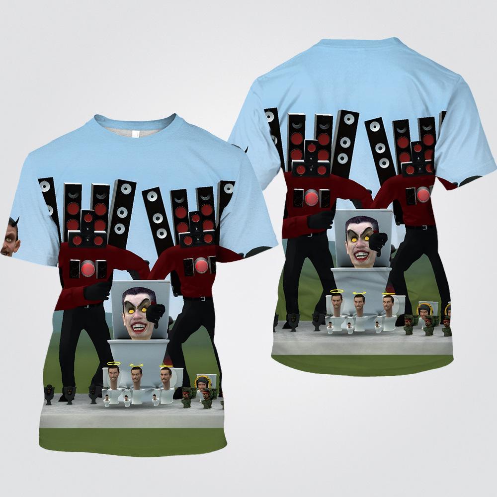 Summer Fashion Women/Men's Casual Game Skibidi Toilet Printed Cosplay Short Sleeve T-shirts