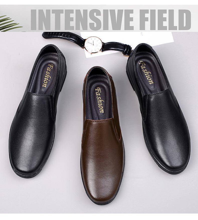 Men's Large Slip-on Loafers - Casual Leather, Cowhide, Spring/Summer Shoes