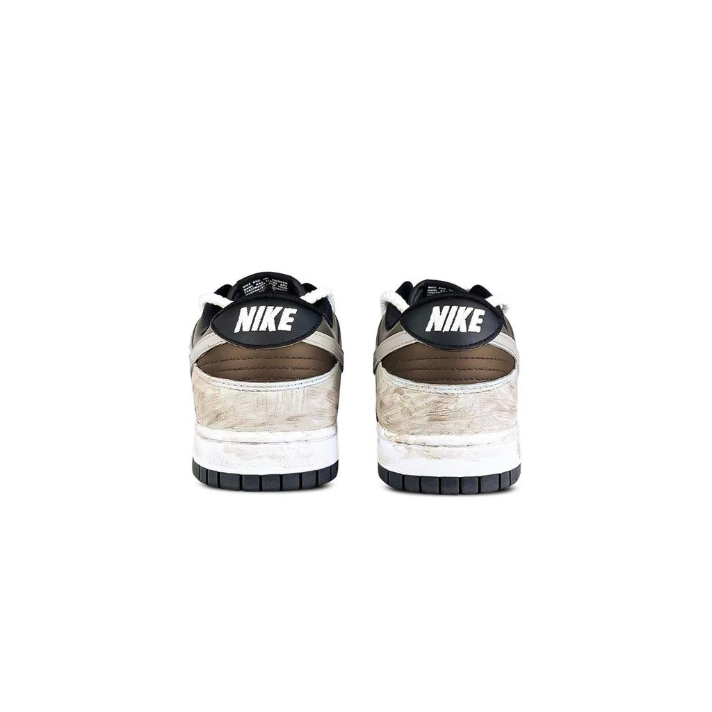Nike Dunk Low Maris Sal Bubbles, All In Line Abrasion Resistant Low Top Skateboard Shoes Unisex Gray Brown HF5441-100(Team528-)