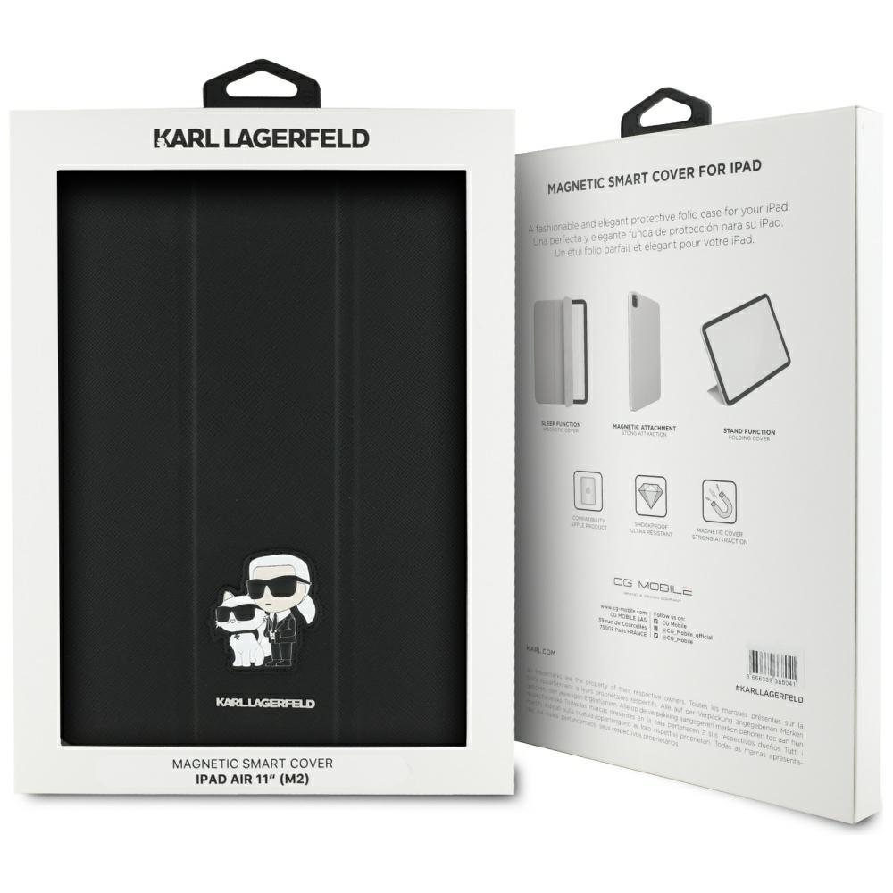 Pokrowiec do iPad Air 11" 2024 Karl Lagerfeld z klapką Czarny