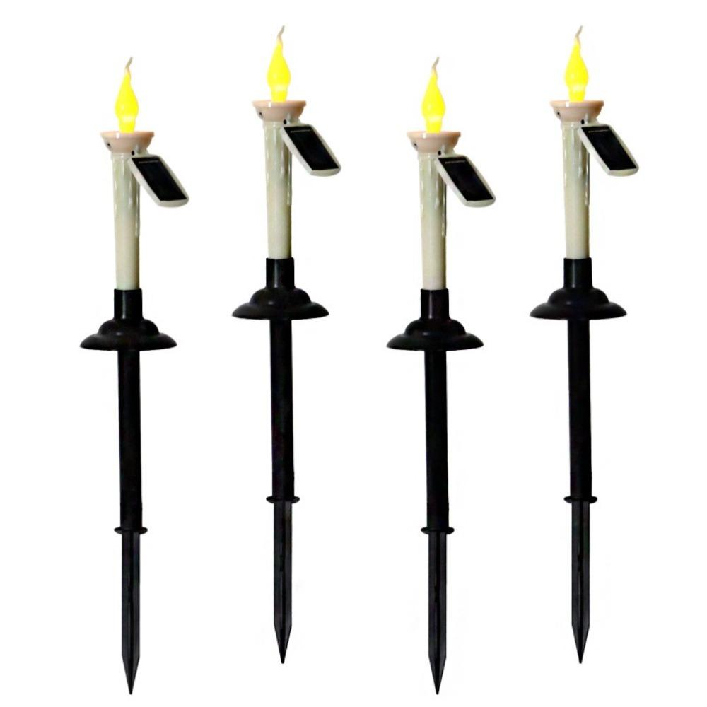 

4/6pcs Halloween Solar Candle Lights 2 in 1 Ground Lamp Decorative Desktop Candle Lamp Outdoors 4pcs