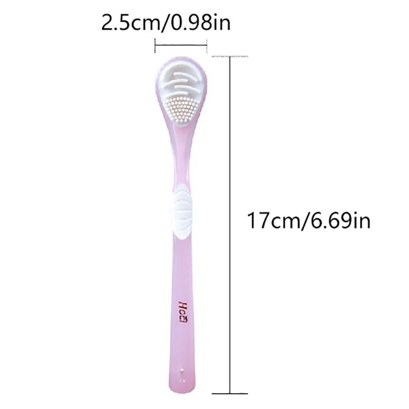 1Pcs Double Sided Tongue Coating Cleaner Antibacterial Tongue Scraper Adult Scraper Dual-Purpose For Removing Bad Breath