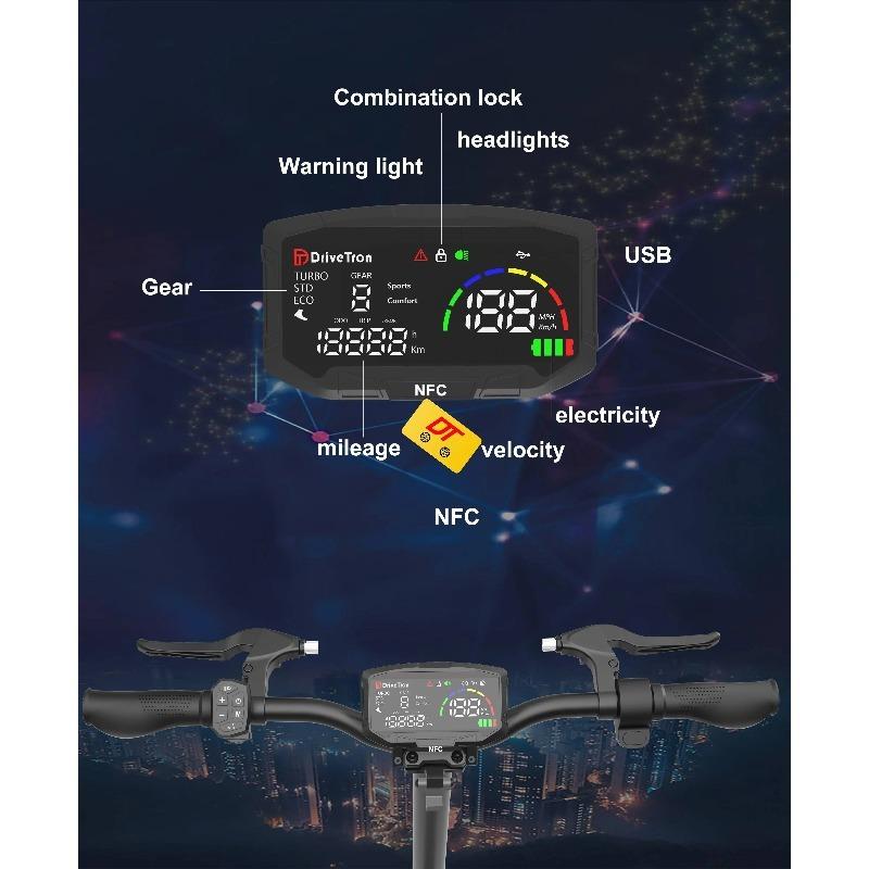 DT10 E-Scooters Peak 1400W Motor 48V 15.6AH  Battery Dual Suspension Electric Scooter 10-Inch Tire Fold Off-Road Scooters Electric