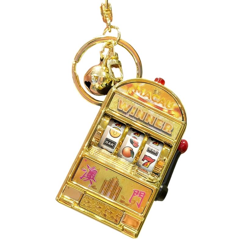Mini Fruit Machine Machine Keychain With Light And Sound Effects Fun Casinos Style Toy For Home Decors And Gifts