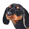 VidaXL Jouet en peluche Chien de race Dachshund Noir XXL 91333