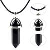 Colier Femei Negru Reglabil Exquisit Pandantiv Hexagonal Natural Înfășurat cu Sârmă Accesorii Bijuterii