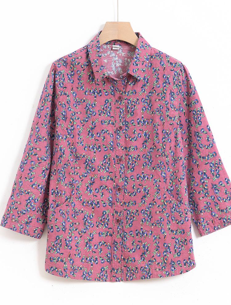 2026 Women's Pure Cotton Loose Mid-Sleeve Top