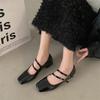 Designer de Mode Vern Boucle Chaussures Mary Jane pour Femmes Mode Semelle Souple Dames Talons Hauts Escarpins de Marche Français pour Femmes