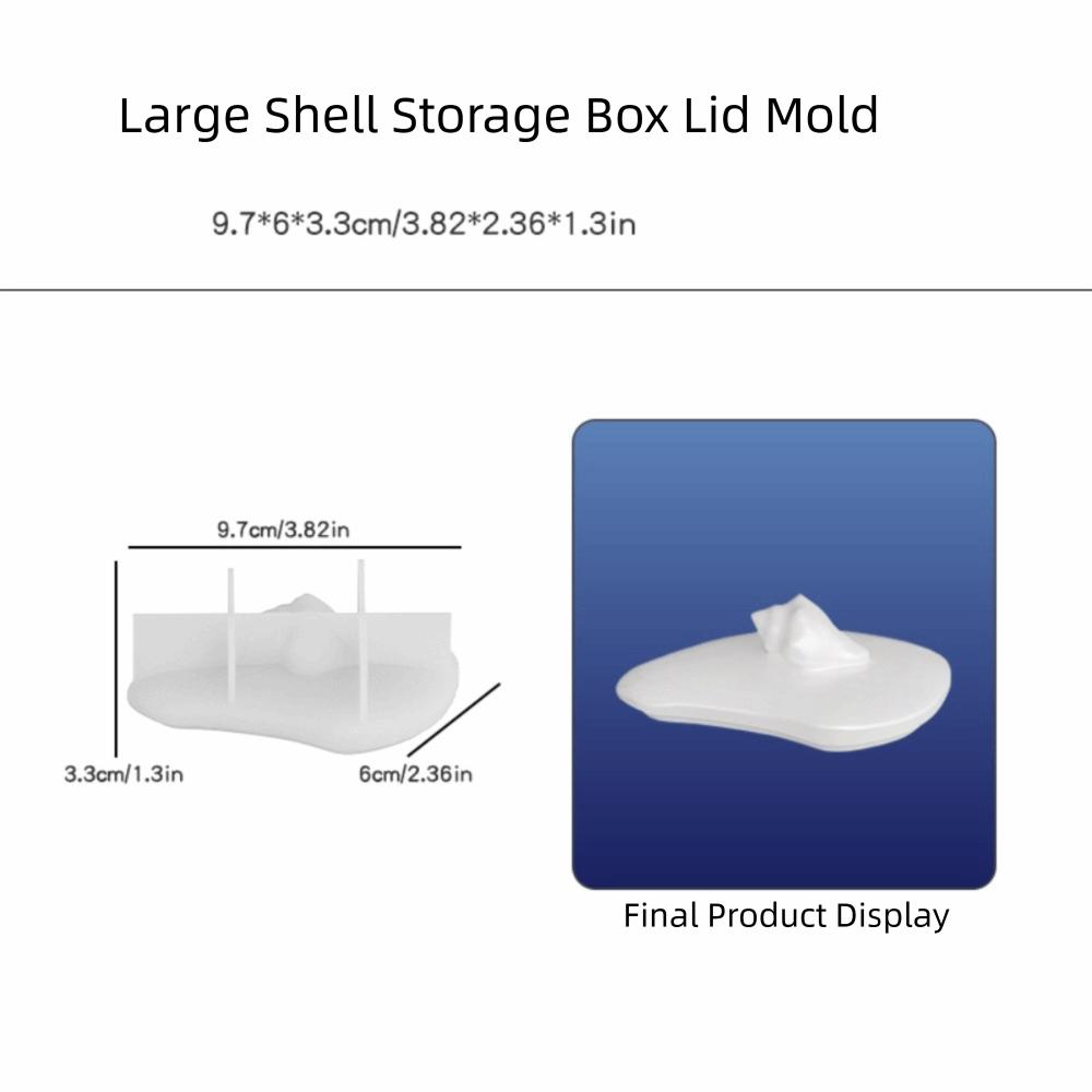 Non-Stick Plaster Silicone Mold Silicone Mold DIY Candle Mold Seashell Storage Container Mold