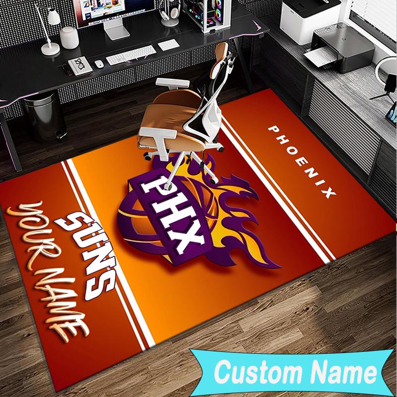 Custom Name Rug Suns Basketball Artwork Area Rug Suitable for Indoor And Outdoor,Carpets for Homes, Offices,Living Rooms,Home Decor,Christmas Gift