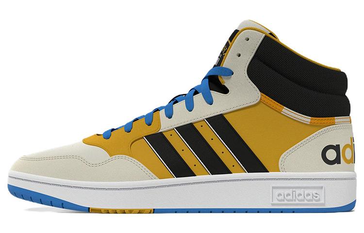 Adidas Hoops 3.0 Mid  Creamwhite Yellow Blue  FZ6570 36