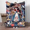 Beauty and The Beast Snow White Flannel Blanket Soft Warm Throw Blanket Blanket For Sofa Office Bed Office Camping Travelling